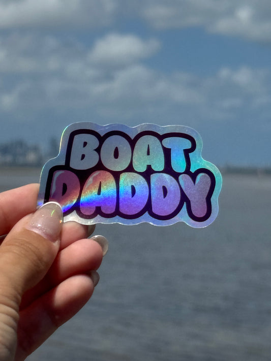 Boat Daddy - Holographic Sticker