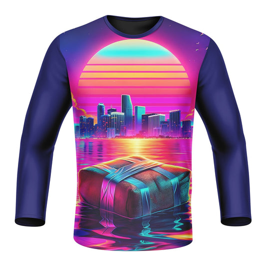 Square Grouper Sunset UV Performance Fishing Shirt - South Florida Fishing Channel