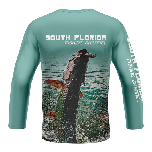 Tarpon OG Sea Glass Green UV Performance Fishing Shirt - South Florida Fishing Channel