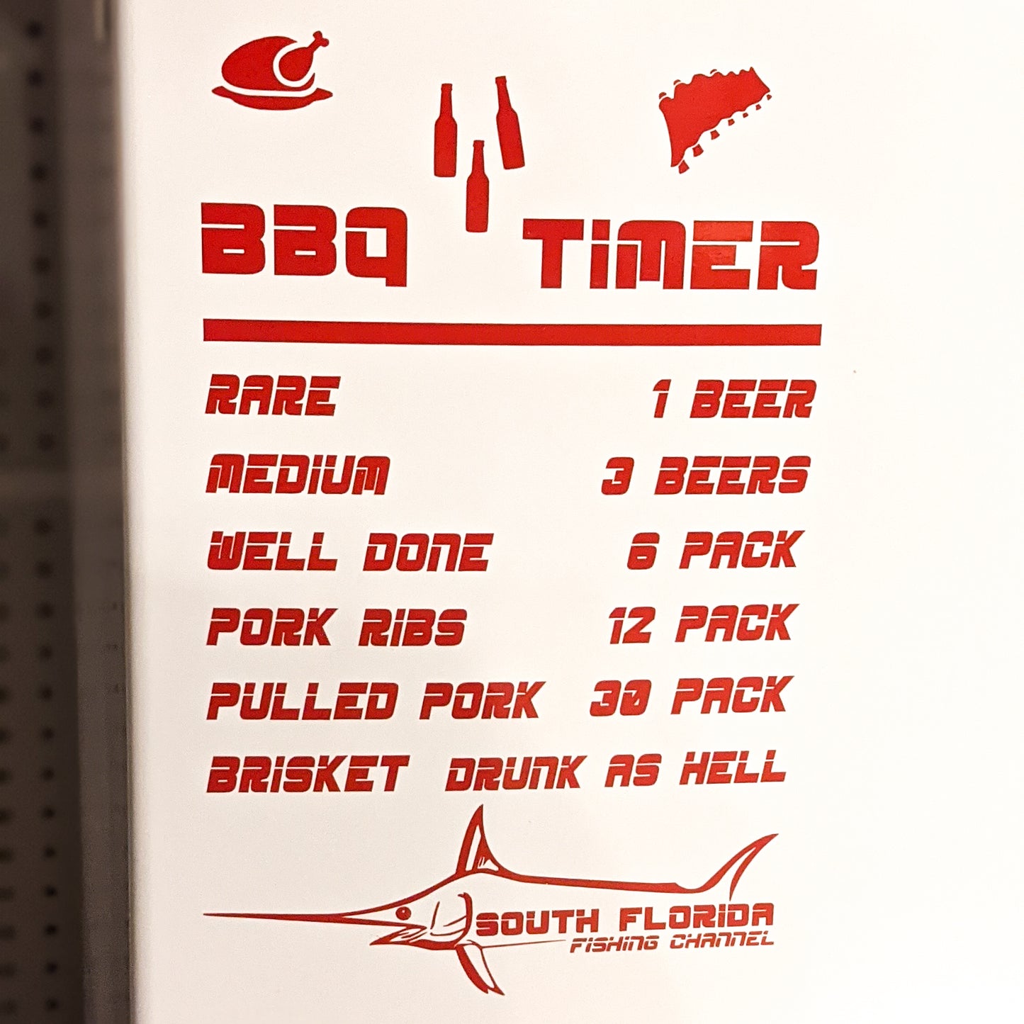 BBQ Timer Decal